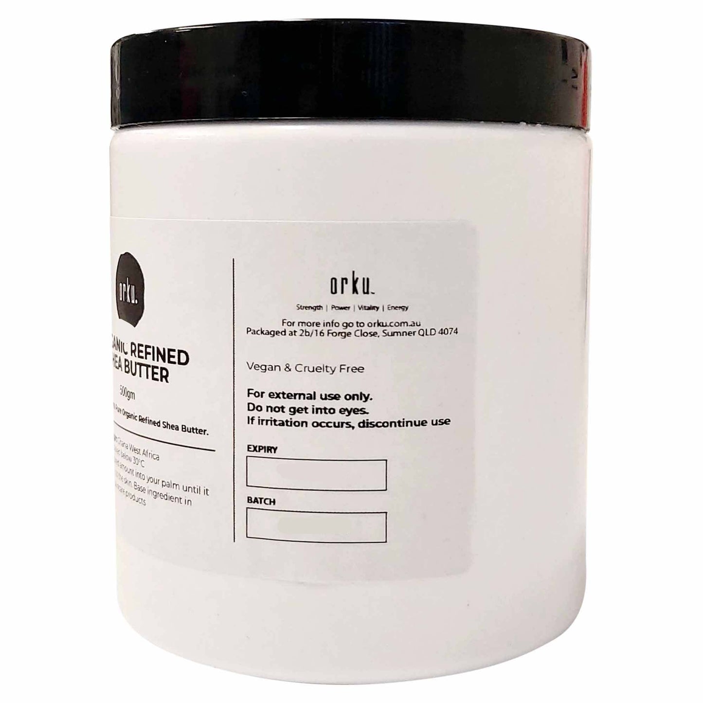 500g Refined Shea Butter Jar - Organic Pure African Karite Moisturiser
