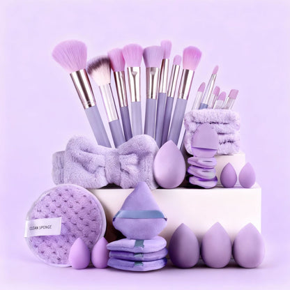 All-in-One Makeup Brush & Reusable Sponge Set