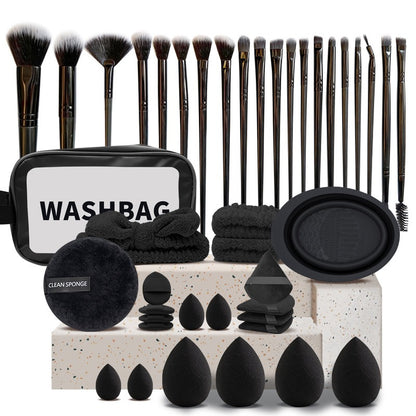 All-in-One Makeup Brush & Reusable Sponge Set
