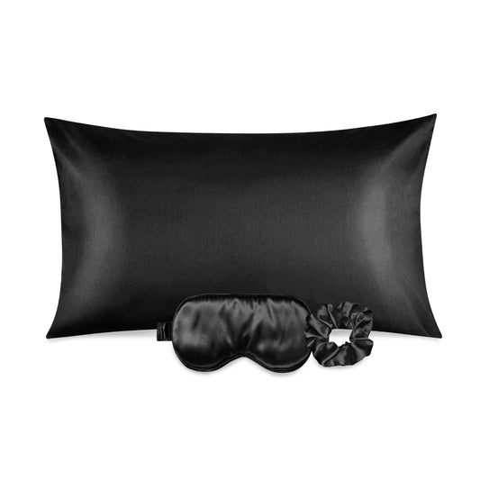 Luxurious Satin Facial and Hair Care Pillowcase, Eye Mask & Scrunchie