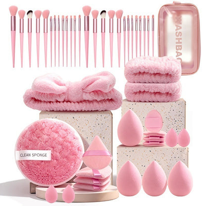 All-in-One Makeup Brush & Reusable Sponge Set