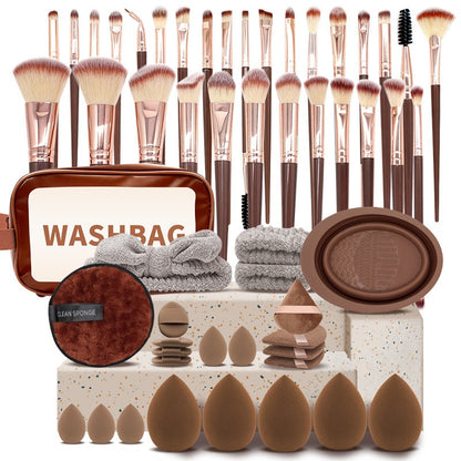All-in-One Makeup Brush & Reusable Sponge Set