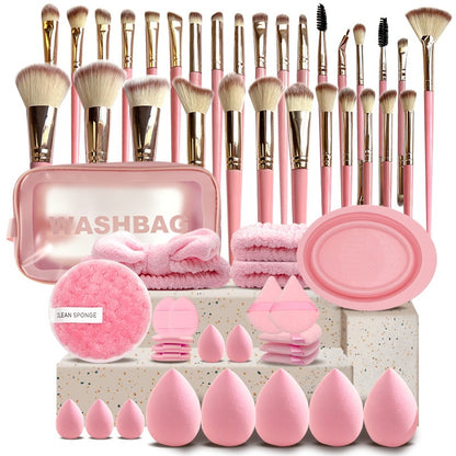 All-in-One Makeup Brush & Reusable Sponge Set