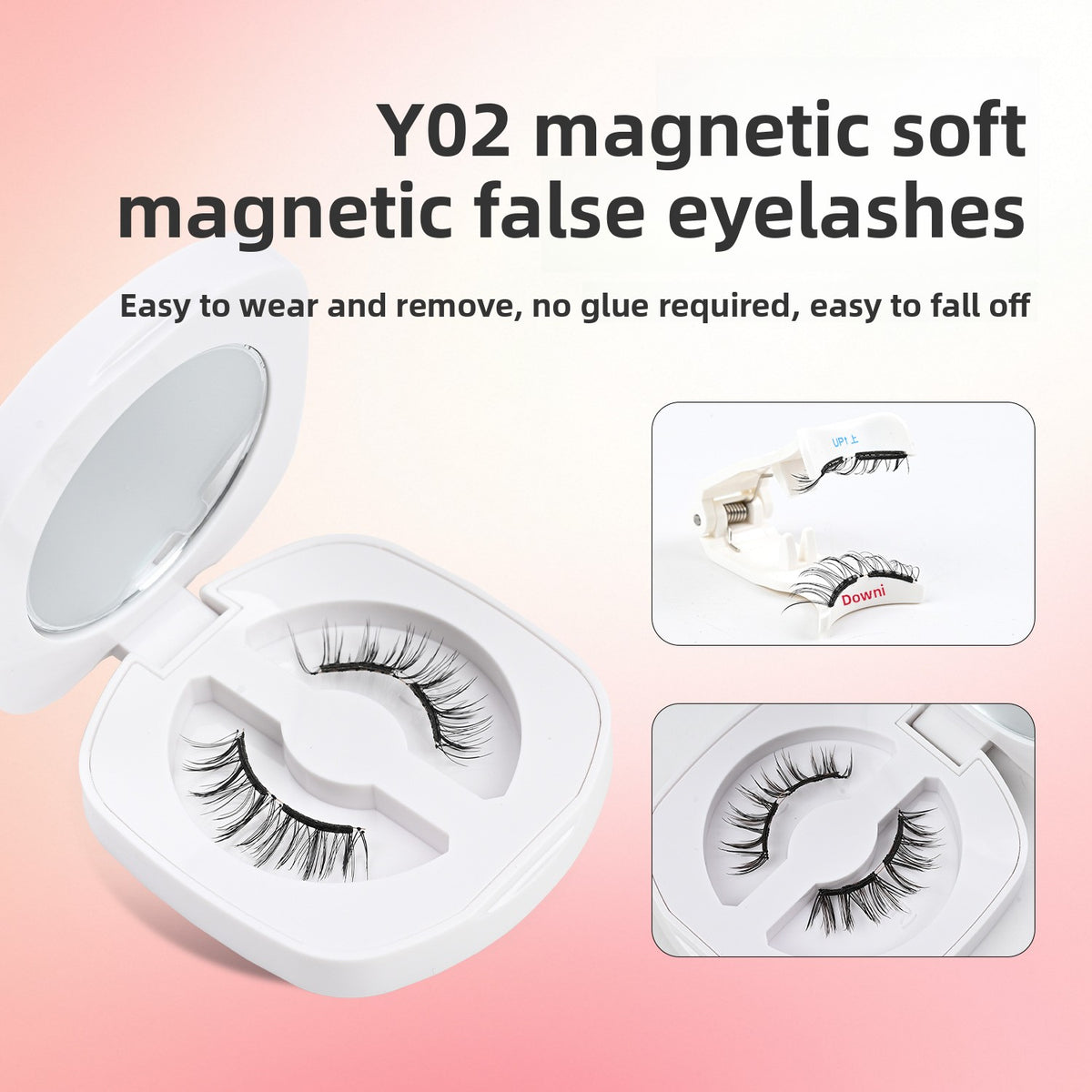 One-piece magnetic false eyelashes