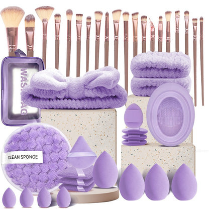 All-in-One Makeup Brush & Reusable Sponge Set