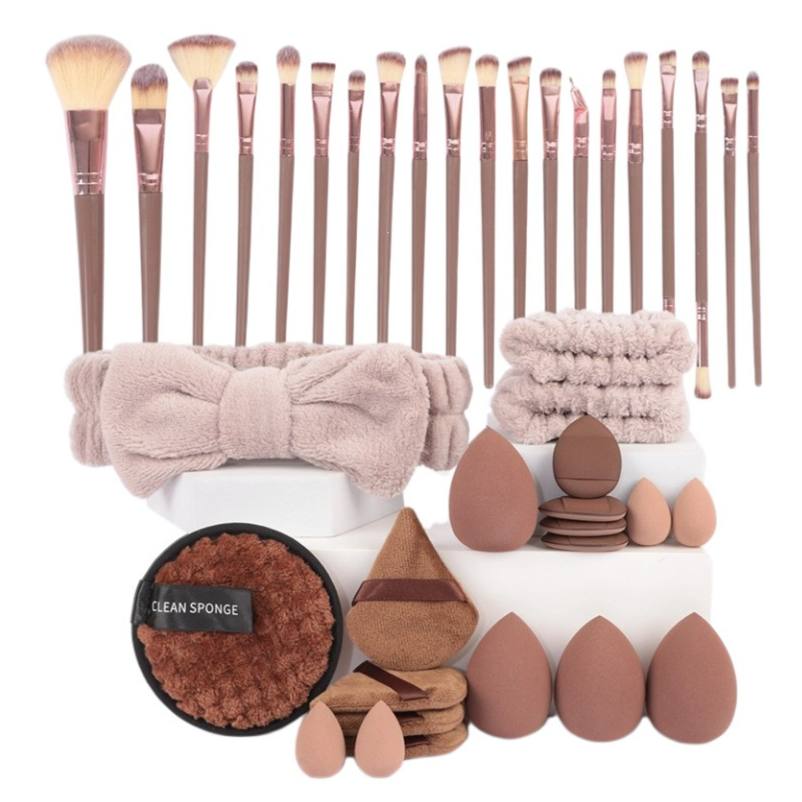 All-in-One Makeup Brush & Reusable Sponge Set