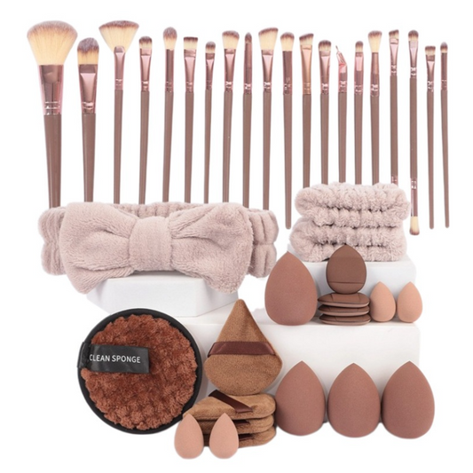 All-in-One Makeup Brush & Reusable Sponge Set
