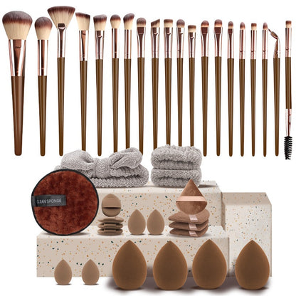 All-in-One Makeup Brush & Reusable Sponge Set