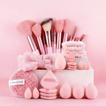 All-in-One Makeup Brush & Reusable Sponge Set